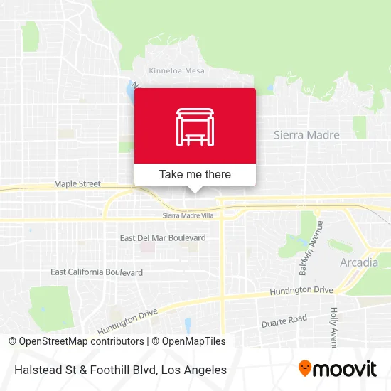 Halstead St & Foothill Blvd map