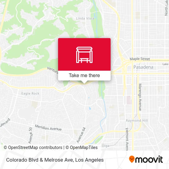 Colorado Blvd & Melrose Ave map