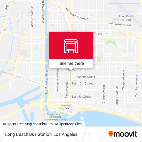 Mapa de Long Beach Bus Station