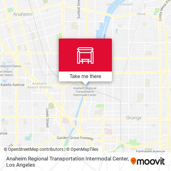 Mapa de Anaheim Regional Transportation Intermodal Center