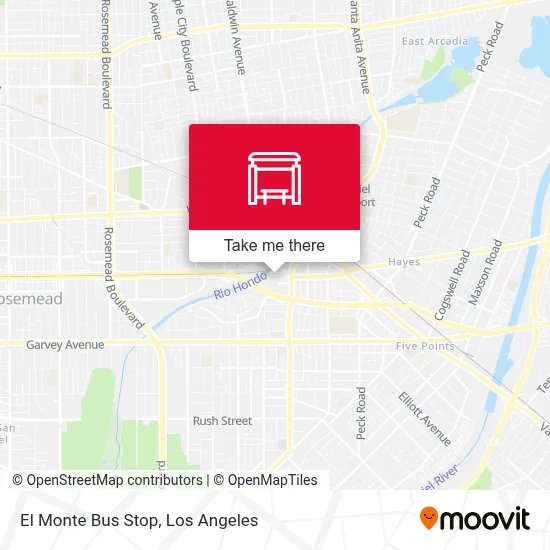 El Monte Bus Stop map