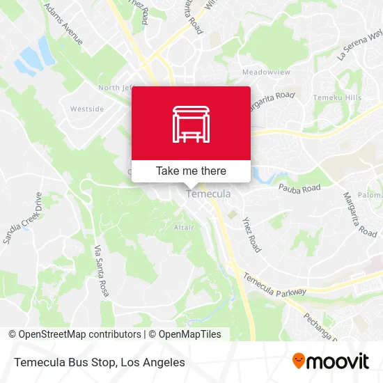 Temecula Bus Stop map