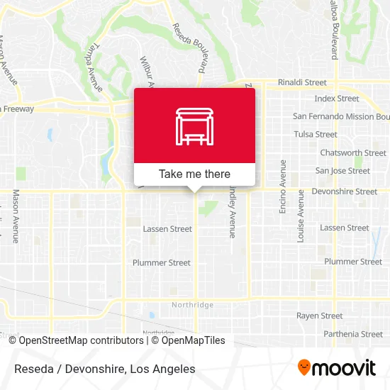 Reseda / Devonshire map