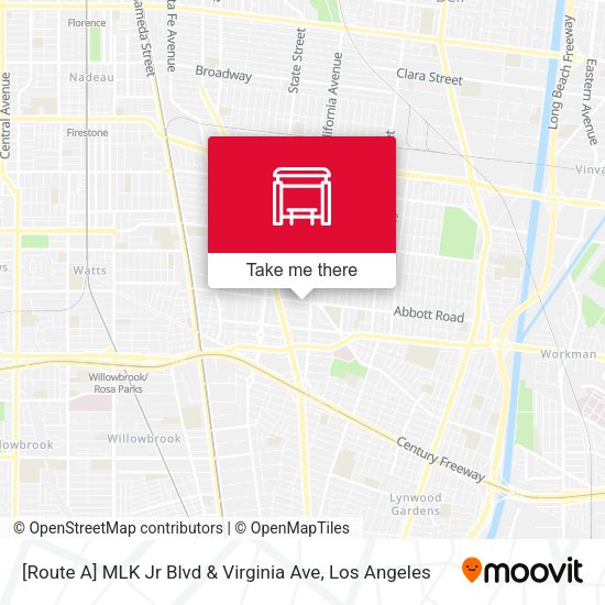 [Route A] MLK Jr Blvd & Virginia Ave map