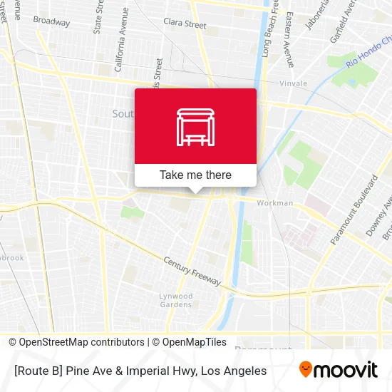 [Route B] Pine Ave & Imperial Hwy map