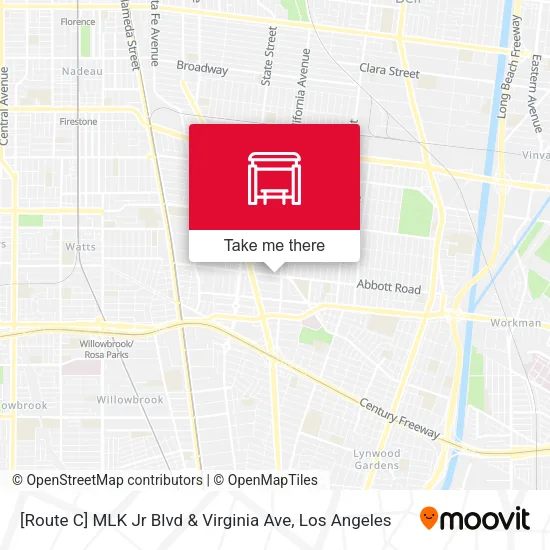 [Route C] MLK Jr Blvd & Virginia Ave map