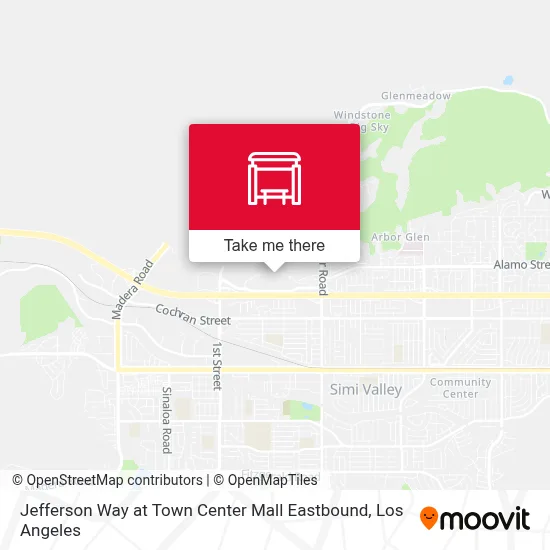 Jefferson Way at Town Center Mall Eastbound map