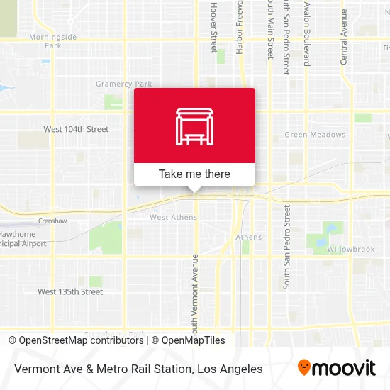 Vermont Ave & Metro Rail Station map