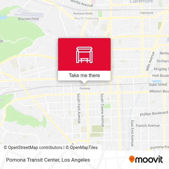 Pomona Transit Center map