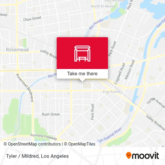 Tyler / Mildred map