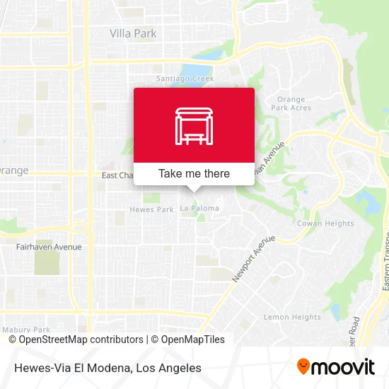 Hewes-Via El Modena map