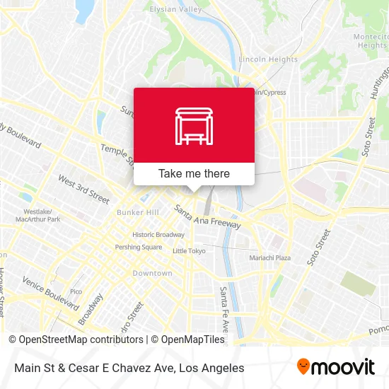 Main St & Cesar E Chavez Ave map