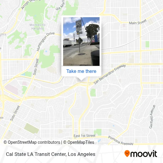 Cal State LA Transit Center map