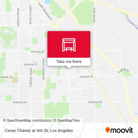 Cesar Chavez at 6th St map