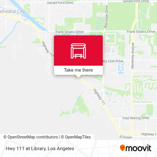 Hwy 111 at Library map