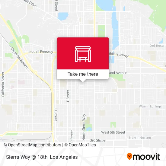 Sierra Way @ 18th map