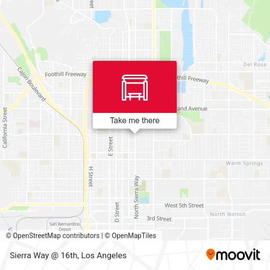 Sierra Way @ 16th map