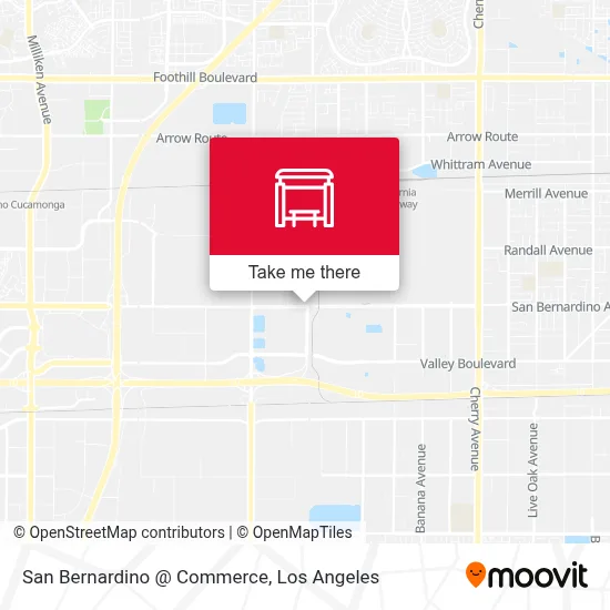San Bernardino @ Commerce map