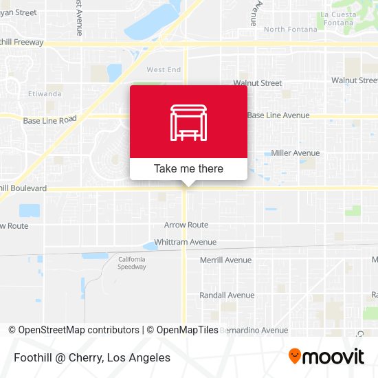 Foothill @ Cherry map