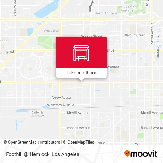 Foothill @ Hemlock map