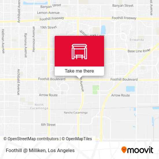 Foothill @ Milliken map