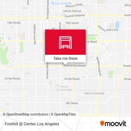 Foothill @ Center map