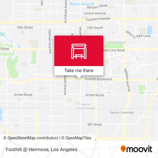 Foothill @ Hermosa map