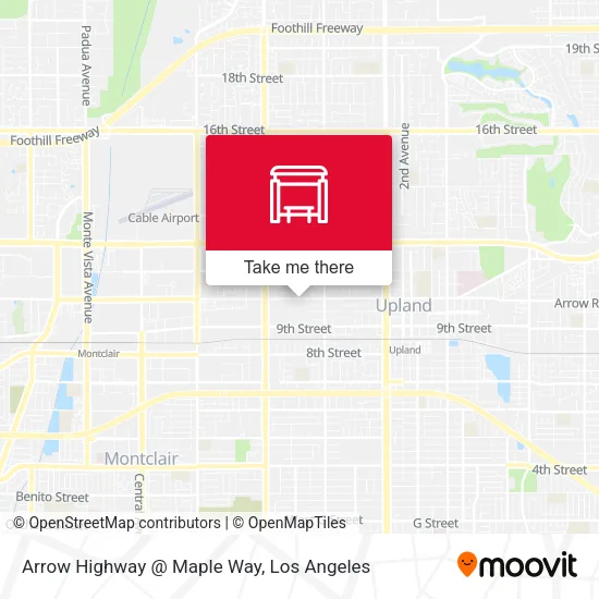 Arrow Highway @ Maple Way map