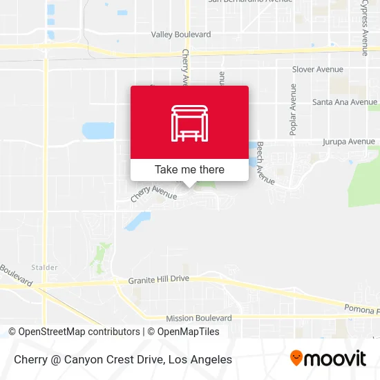 Cherry @ Canyon Crest Drive map