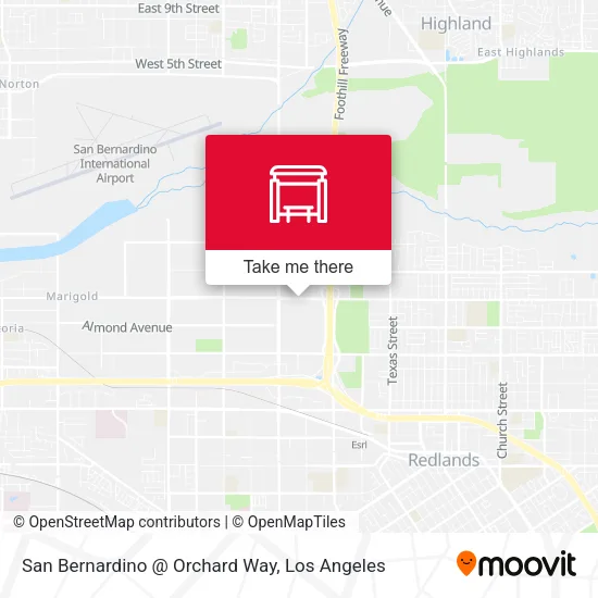 Mapa de San Bernardino @ Orchard Way