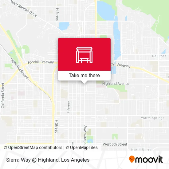 Sierra Way @ Highland map