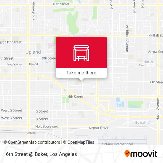 6th Street @ Baker map