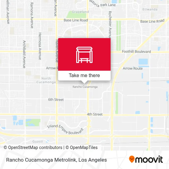 Rancho Cucamonga Metrolink map