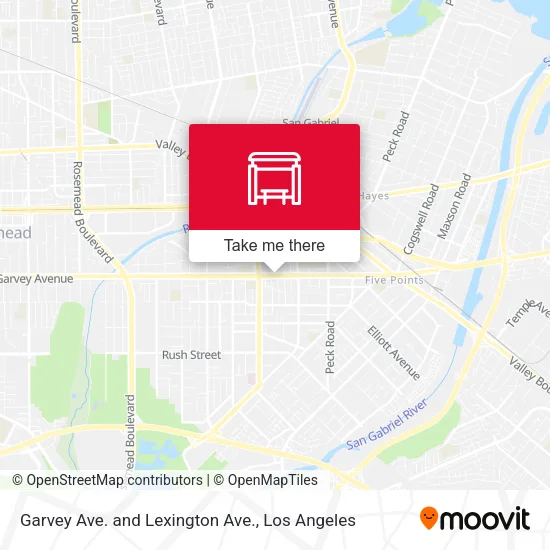 Garvey Ave. and Lexington Ave. map