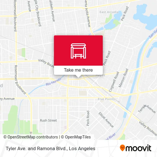 Mapa de Tyler Ave. and Ramona Blvd.