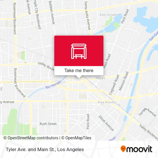 Mapa de Tyler Ave. and Main St.