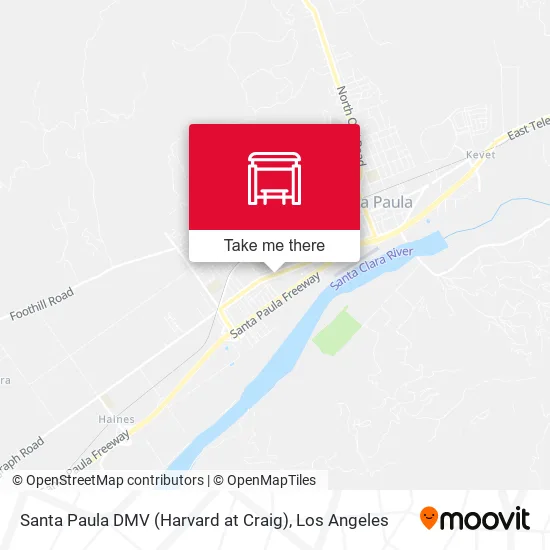 Mapa de Santa Paula DMV (Harvard at Craig)