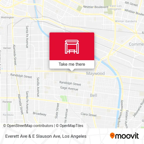 Everett Ave & E Slauson Ave map
