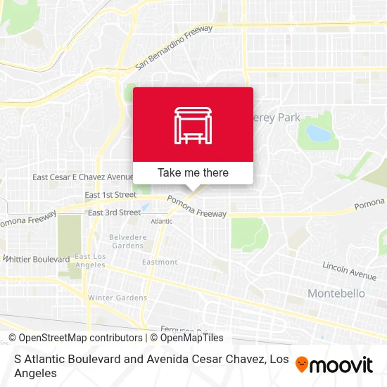 S Atlantic Boulevard and Avenida Cesar Chavez map