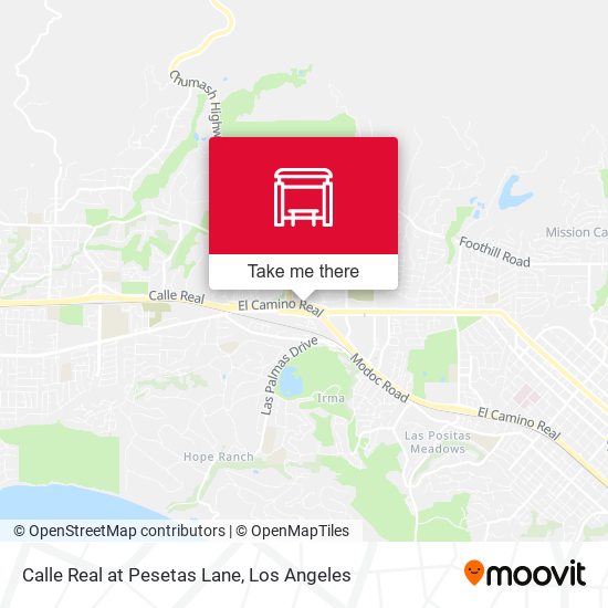 Calle Real at Pesetas Lane map