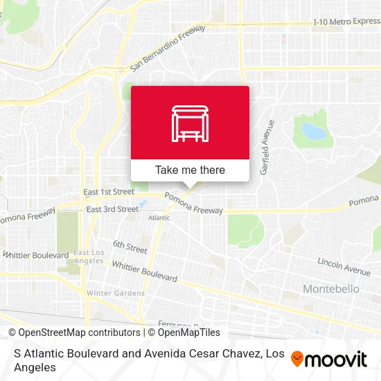 S Atlantic Boulevard and Avenida Cesar Chavez map