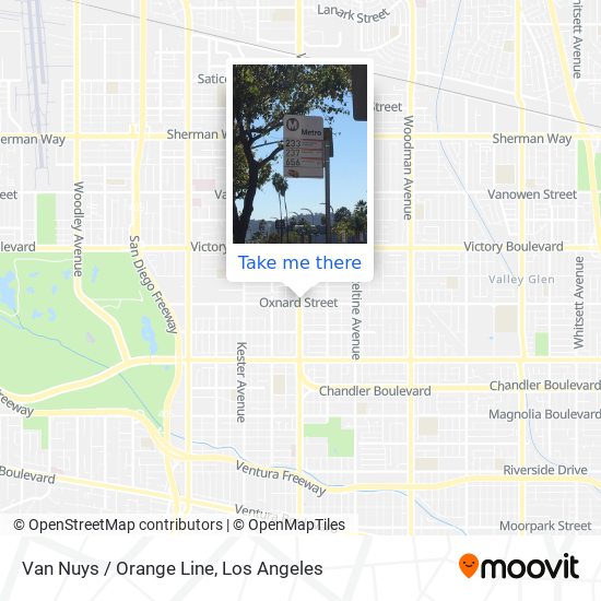 Van Nuys / Orange Line map