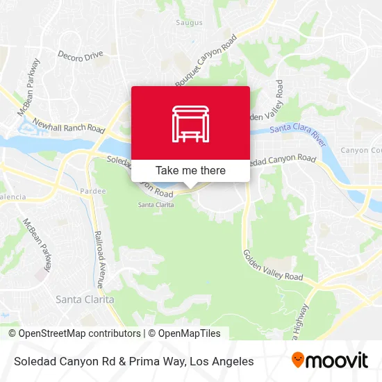Soledad Canyon Rd & Prima Way map