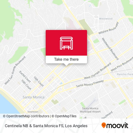 Centinela NB & Santa Monica FS map