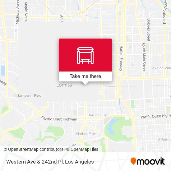 Western Ave & 242nd Pl map
