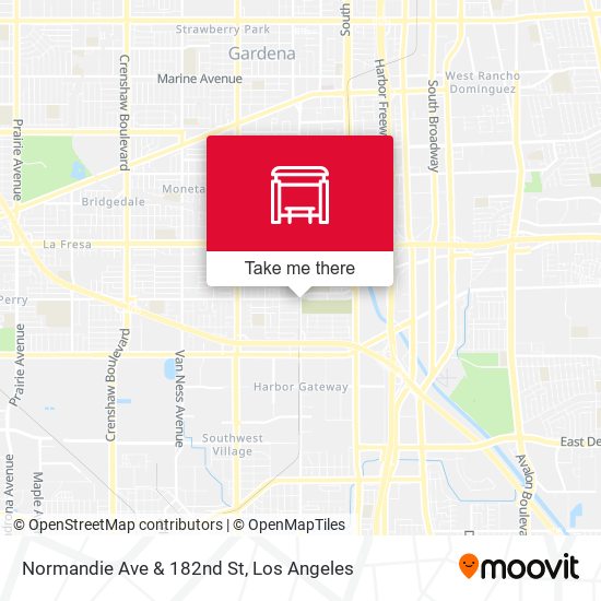 Normandie Ave & 182nd St map