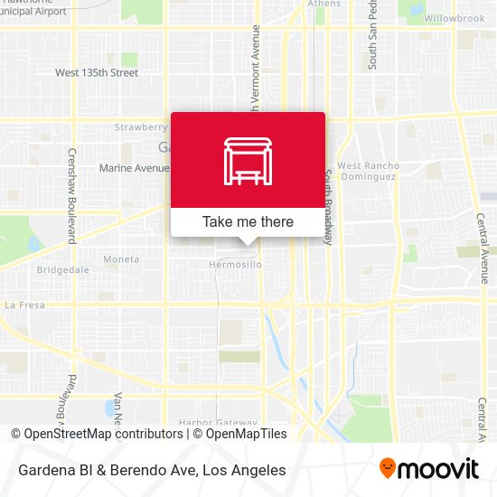 Gardena Bl & Berendo Ave map