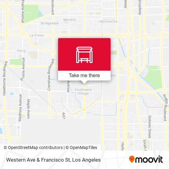 Western Ave & Francisco St map