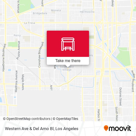 Western Ave & Del Amo Bl map