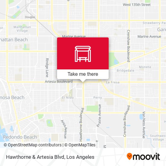 Hawthorne & Artesia Blvd map